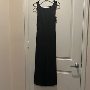 Wide leg jumpsuit with tie in back